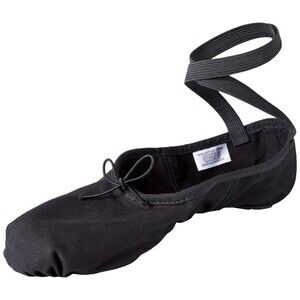 Bloch Men's Pump Split Sole Canvas Ballet Slipper Dance Shoe Black Size 4 B US